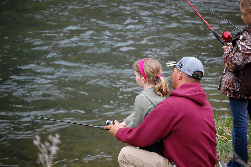 Introducing kids to fishing